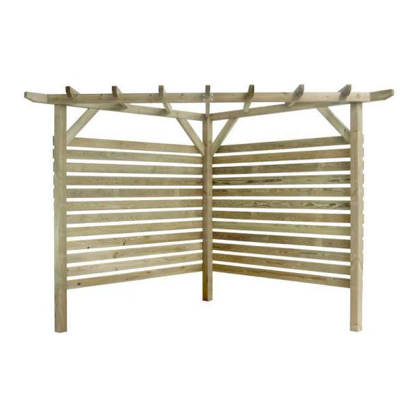 Zest Ludlow Corner Pergola with Back
