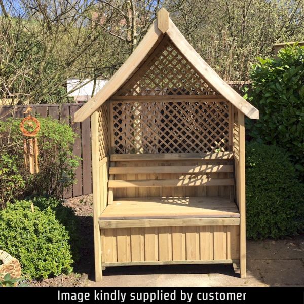 Zest Norfolk Arbour with Storage Box