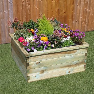 Zest Sleeper Raised Bed - Square - 45cm High