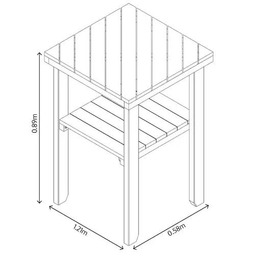 Zest Terraza Outdoor Kitchen - Side Table